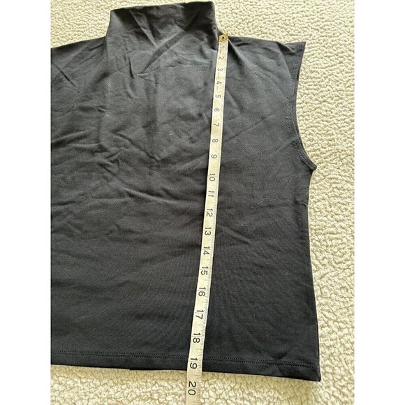 Madewell Funnel Neck Cropped Muscle Tee Black Size L - Picture 8 of 9